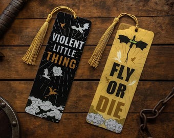 Dragon Knight Bookmark: Gothic Acrylic Fringe for Fantasy Readers
