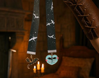 Fantasy Ribbon Dragon Bookmark – Curated Reading Companion, Gift for Book Lovers & Fantasy Fans