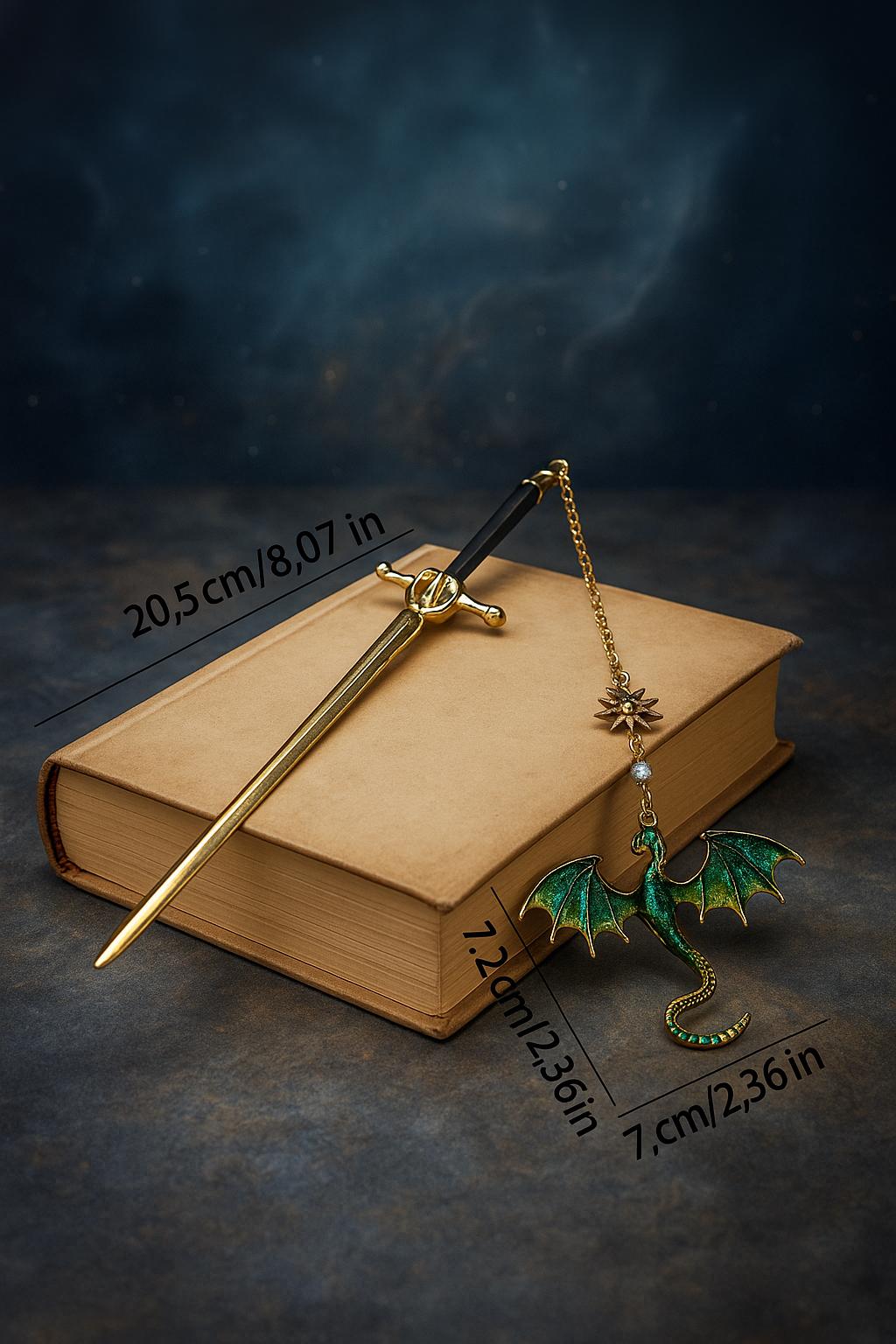 SAVITA Marque-page En Métal Avec Pendentif En Forme D'épée De