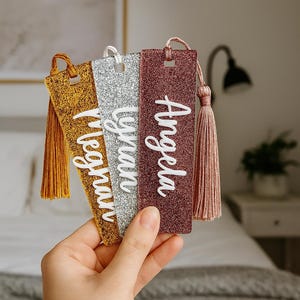 Personalised Glitter Acrylic Bookmark - Double Layer,acrylic bookmark,luxury bookmark,unique bookmark,luxury bookmark,book lover gift