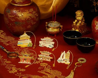 Gold Metal Bookmark: Asian-Inspired Luxury Reading Accessory