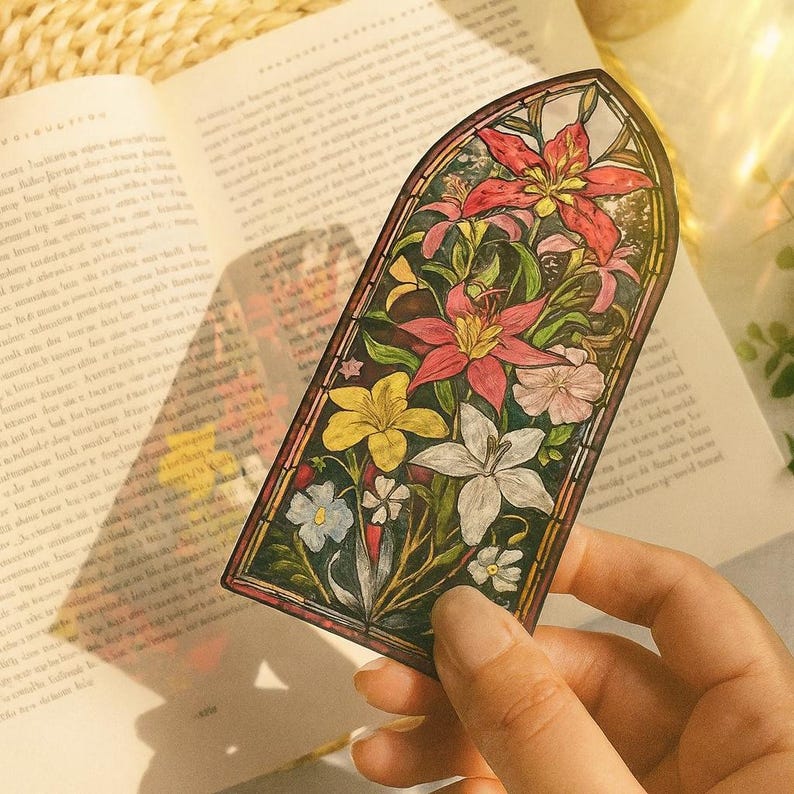 Stained Glass Window Bookmark Sun Catcher Ornament Retro European Style ...