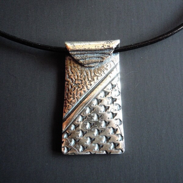 Silver  Crest Inspired Pendent-Silver-Greek Leather Cord-Heart Clasp-Original Design