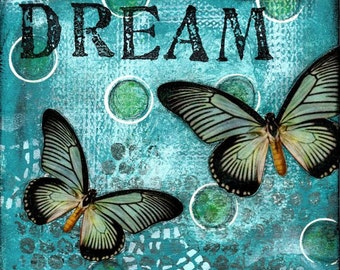 Dream Collage - Stampa montata su legno