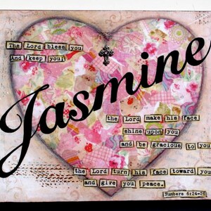 Personalized Painting - Heart - Mounted on Wood, Heirloom
