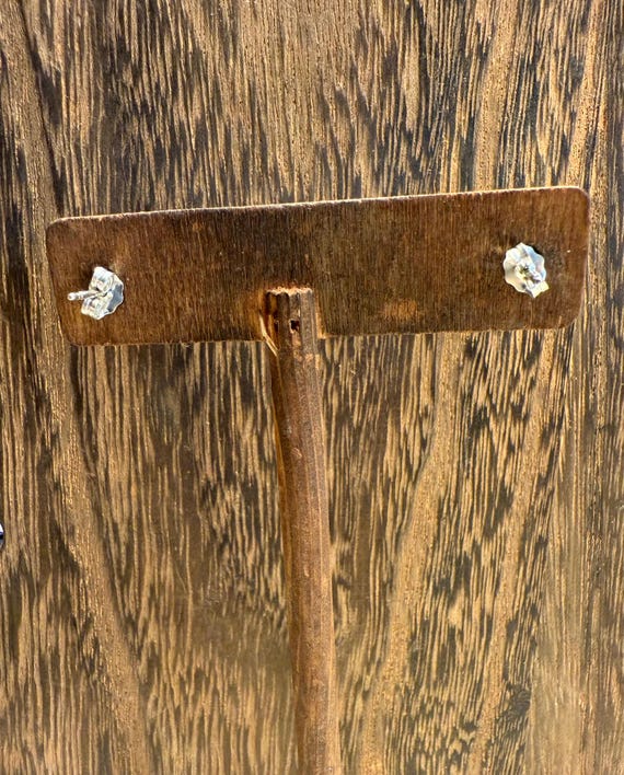 Sterling Silver, Square Turquoise, Post Earrings - image 5