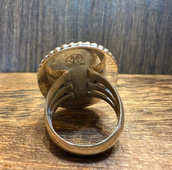 Large Rainbow Calsilica Ring - image 8