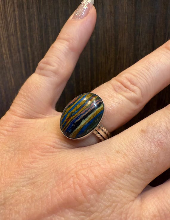 RB Rainbow Calsilica Ring - image 3