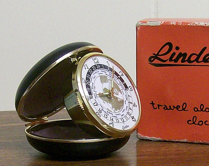Vintage Linden World Time Travel Alarm Clock Etsy