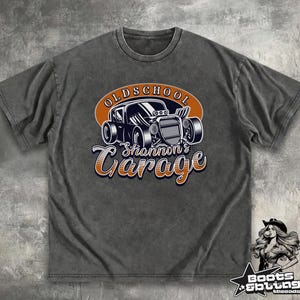 Hot Rod Garage Personalized  Shirt  | Comfort Colors Ford Coupe Tee
