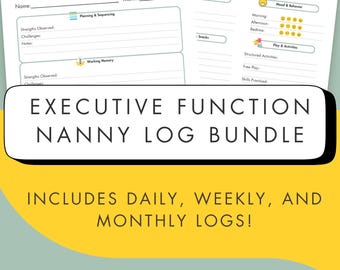 Pacchetto Ultimate Executive Function / Registro di attività / Tracker / Planner - Stampabili giornalieri, settimanali e mensili