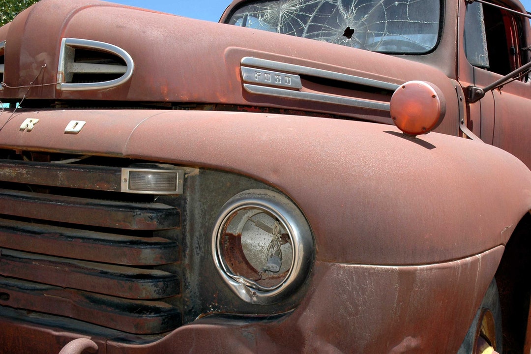 Ford Truck Wall Decor, Automobile Decor, Truck Wall Photo, Old Ford