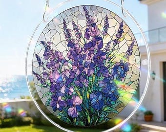 Jigsaw Puzzle Suncatcher, Sun Catcher Puzzle 83 Pieces, Acrylic Puzzle for Adults, Window Hanging Suncatcher, DIY Home Decor Gift for Women