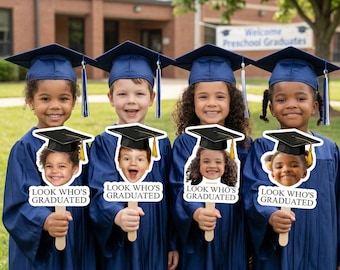 Personalized Graduation Fan, Custom Photo Prop, Class Of 2026, KT Board Handle