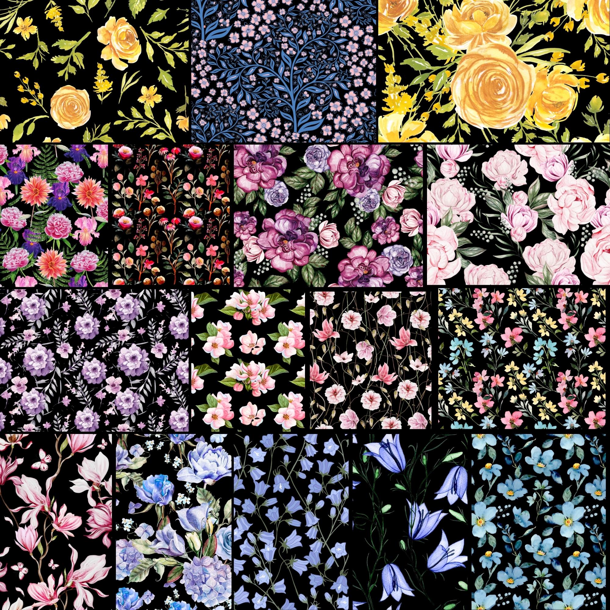 Overlay Flower Vector Seamless Flower Overlay PNG – Botanical Watercolor Clipart for ...