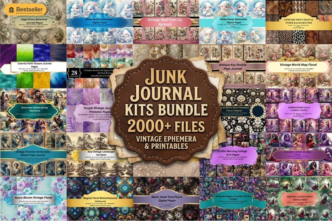 Junk Journal Kit Mega Bundle Vintage Ephemera 2000+ Files 100+ Sets - Etsy