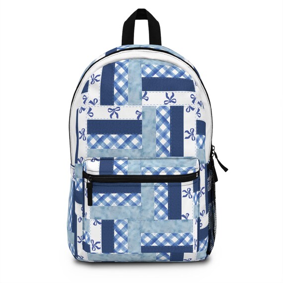 Chic Patchwork Backpack - Stylish Travel Bag, School 