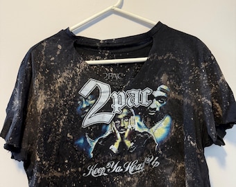 TUPAC one of a kind band made cropped tee