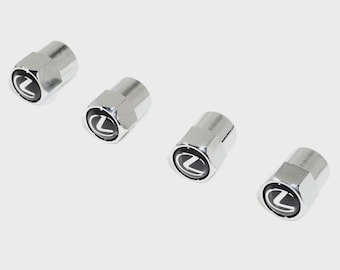 4pcs Tire Valve Cap Dust Cap Metal Valve Cap Silver for Lexus New