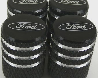 Black Aluminum Alloy Tire Valve Stem Caps: Universal Fit, Dust Proof - 4 Pack
