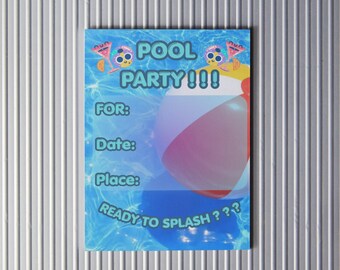 Pool Party Invitation • Digital Download