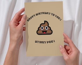 Funny POO Birthday Card * Digital Download