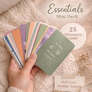 Tender Healing Essentials Deck — 25 Affirmation Cards for Healing & Self-Love