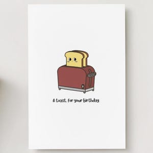 Ein Toast zum Geburtstag! - Lustige Geburtstagskarte mit Wortspiel (4x6)