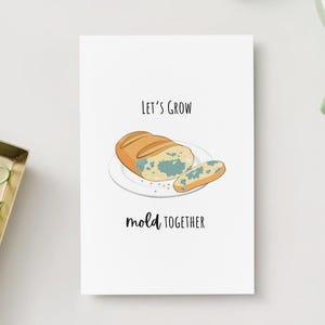 Carte pour couples mignons – Cultivons la moisissure ensemble