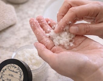 Exfoliante de azúcar totalmente natural: aceite de coco y aceites esenciales