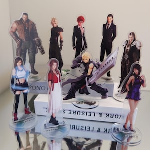 Final Fantasy Vii Rebirth Anime Acrylic Stand Cloud Strife Peripheral Model Figure Standee Ornaments Gift Desktop Display Boy Collection