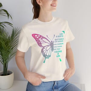 Butterfly Quote T-Shirt: Inspirational Pastel Graphic Tee