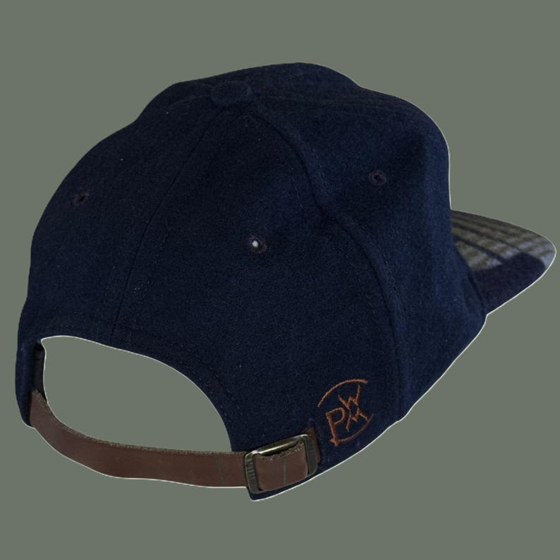 Vintage Pendleton USA Made Wolle Strapback Cap Southwestern Krempe Navy Hut Bild 3