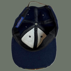 Vintage Pendleton USA Made Wolle Strapback Cap Southwestern Krempe Navy Hut Bild 2