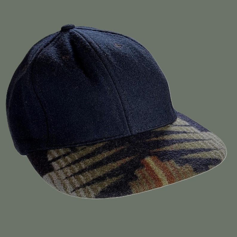 Vintage Pendleton USA Made Wolle Strapback Cap Southwestern Krempe Navy Hut Bild 5
