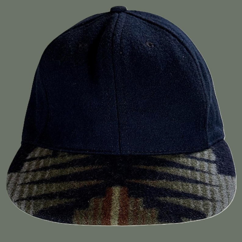 Vintage Pendleton USA Made Wolle Strapback Cap Southwestern Krempe Navy Hut Bild 6
