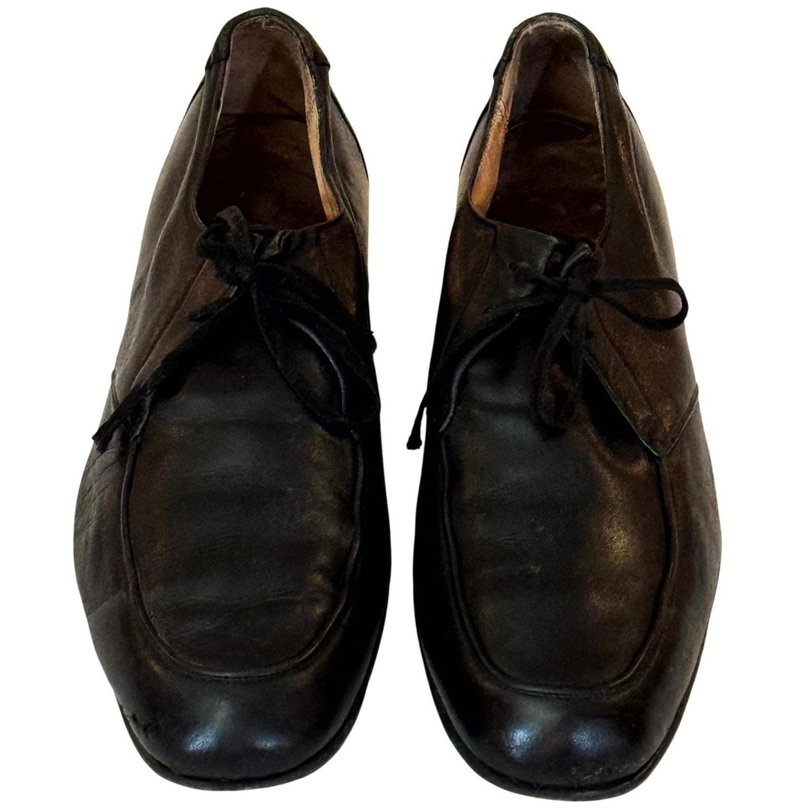 magnanni men\'s brown leather basket weave lace up dress shoes  size: 8.5D Mens Leather Woven Shoes Oxfords - Etsy main image 3