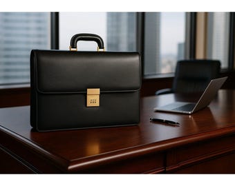 Maletín ejecutivo Gucci de piel de becerro – Casi impecable, artículo de lujo italiano vintage