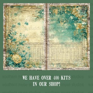 Vintage Floral Print Antique Music Sheet Wall Art Decor Shabby Chic Home Decoration