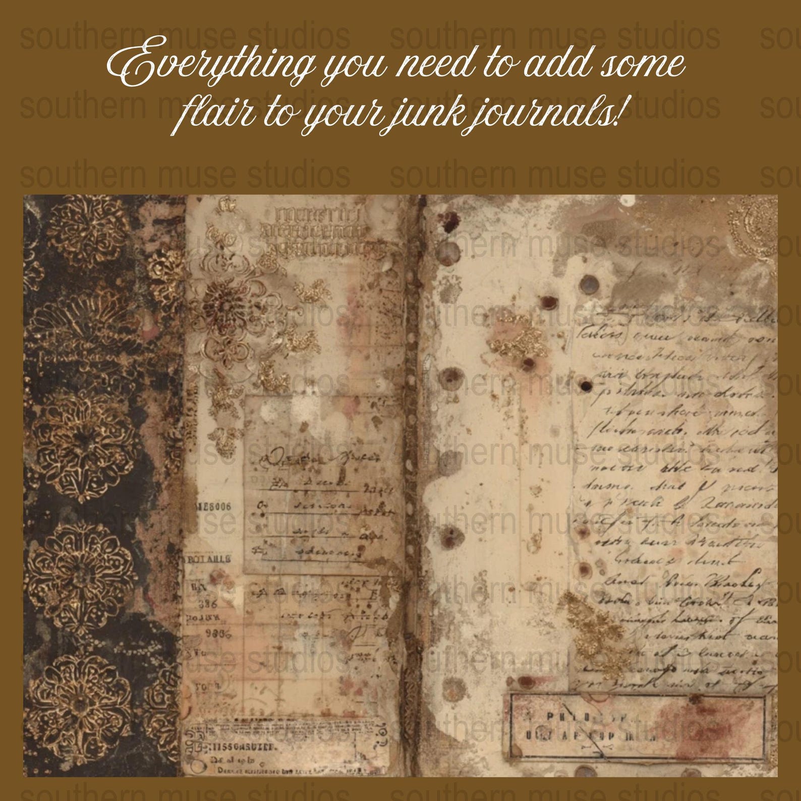 50 Junk Journal Digital Paper Pack, Vintage Scrapbook, Ephemera Pages ...