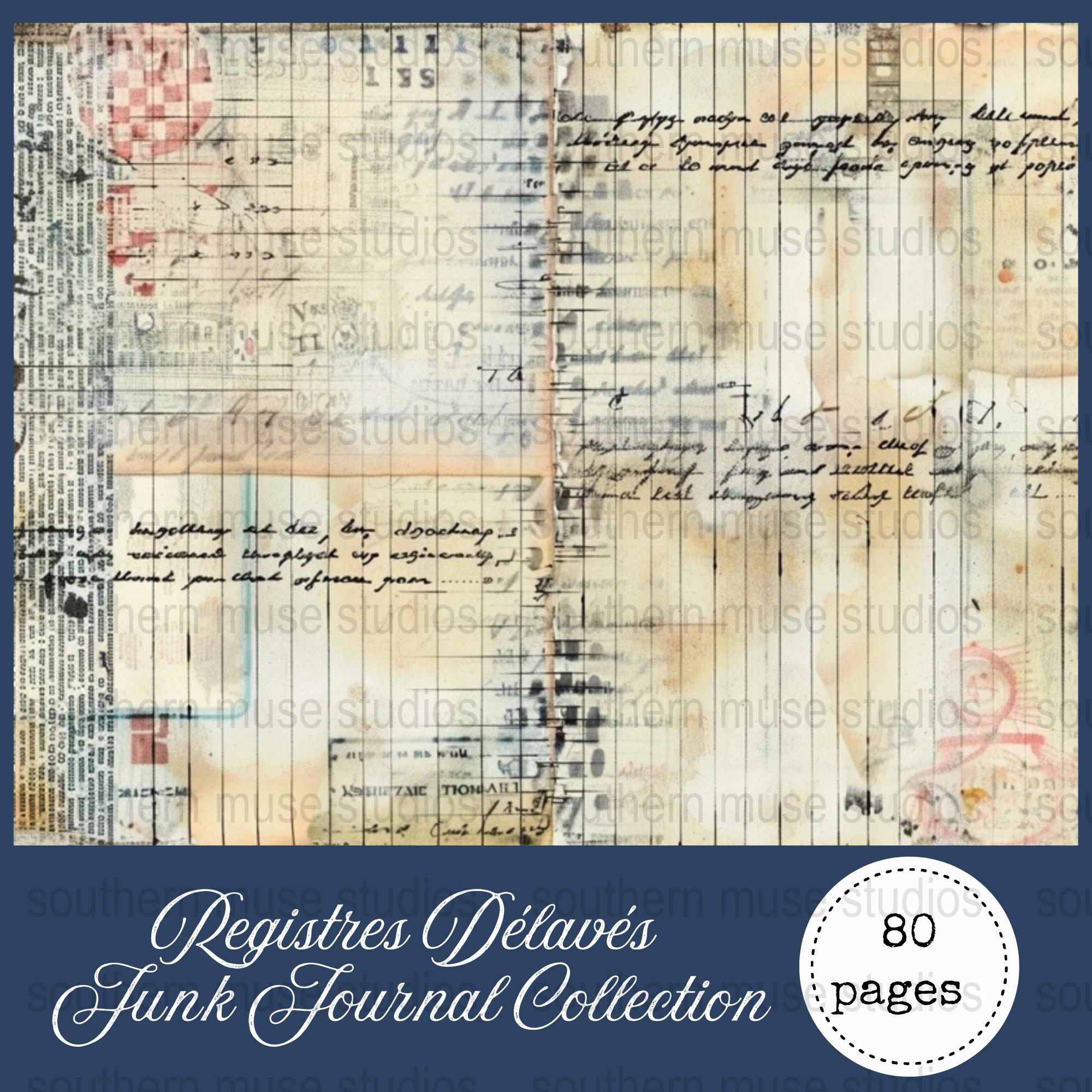 Digital Junk Journal Kit, Grungy Scrapbook Collection, Ephemera Paper ...