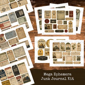 Vintage travel and office ephemera, including tickets, stamps, and maps.