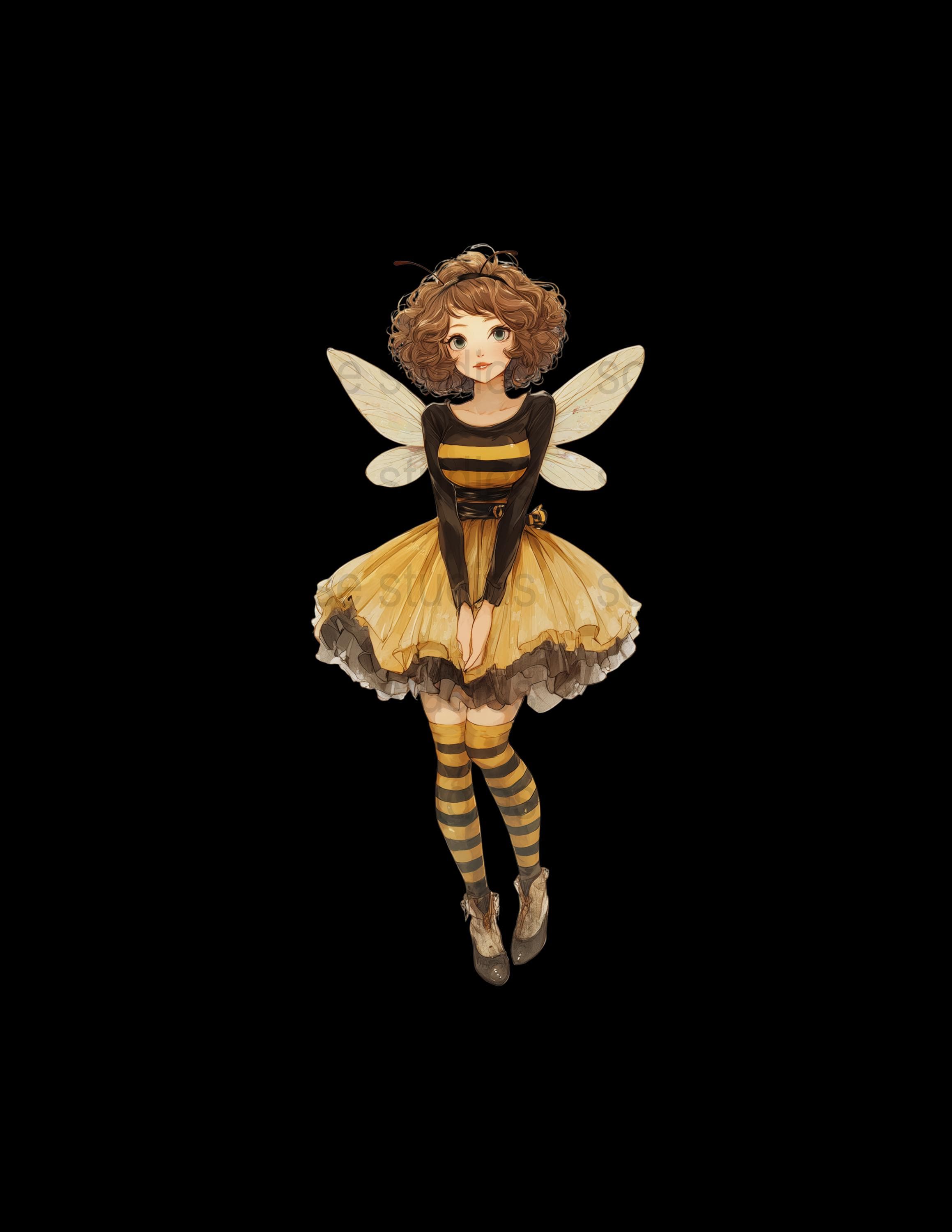 Cute Girl Clipart, Anime Insect Girl, Ladybug & Honeybee Characters ...