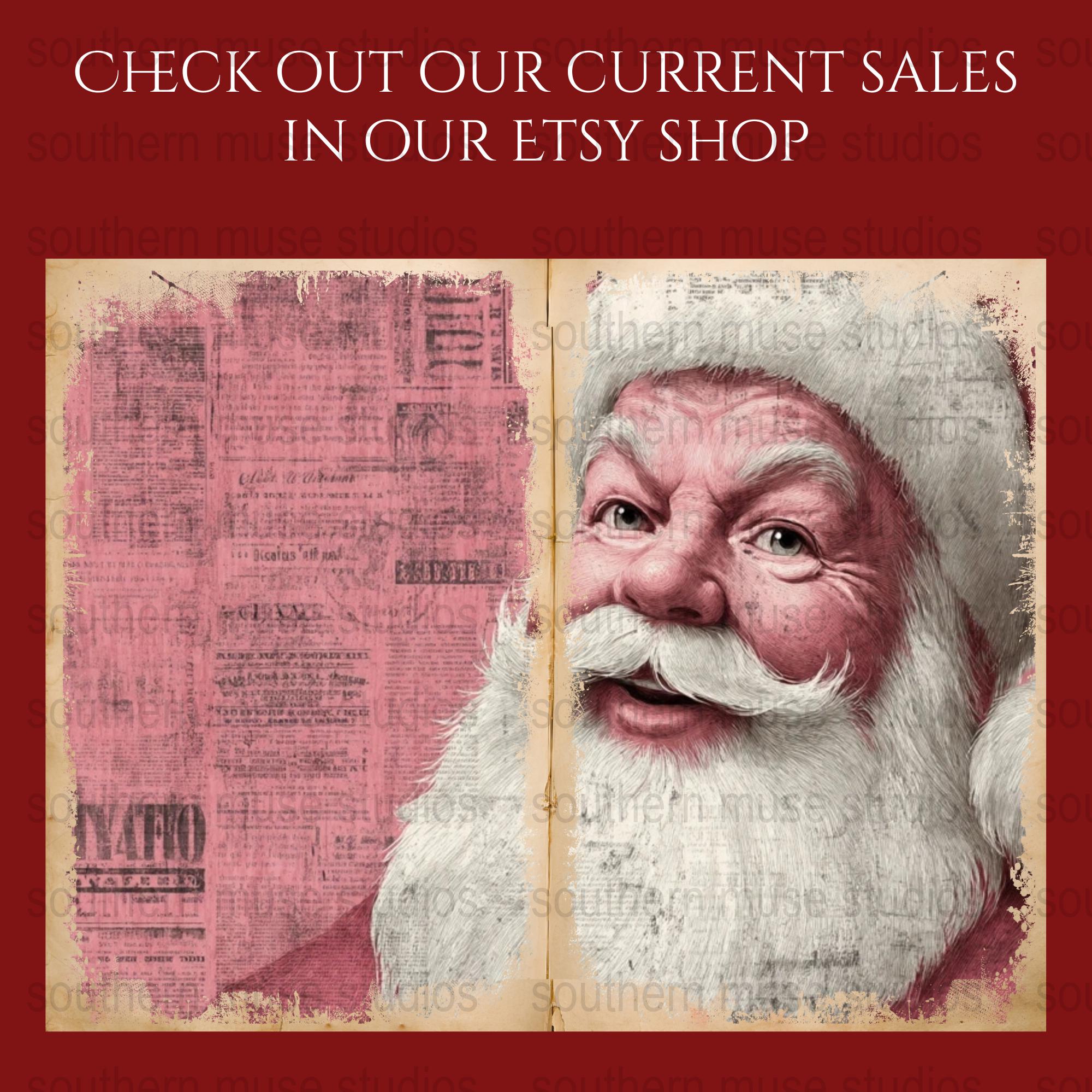 Letters to Santa Junk Journal Kit, Digital Papers, Christmas Ephemera ...