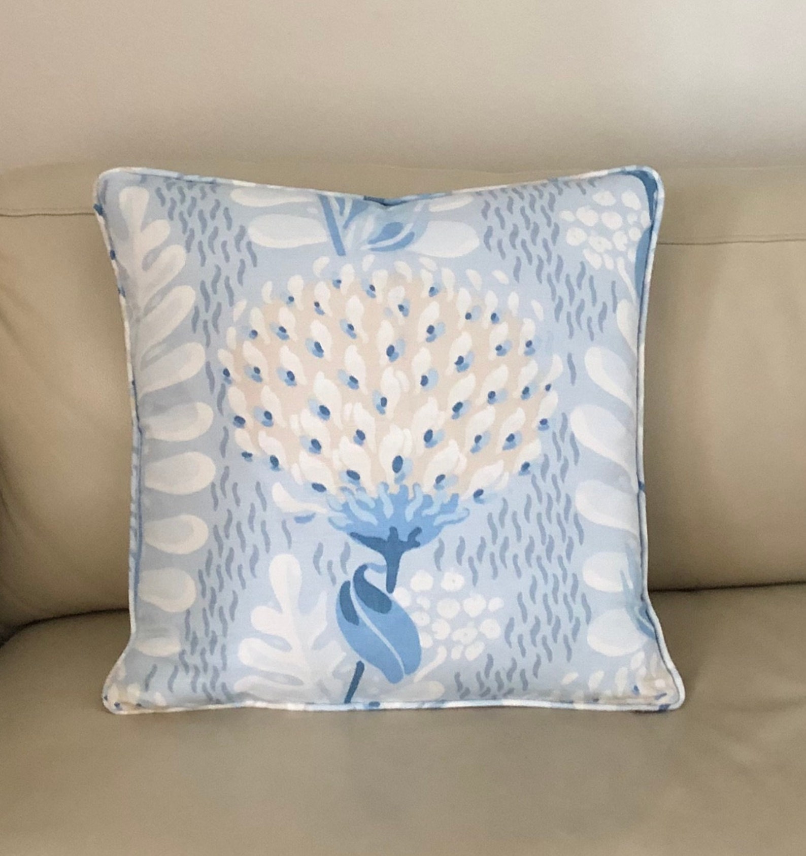 Thibaut Tiverton in Spa Blue Designer Pillow Cover With or Etsy