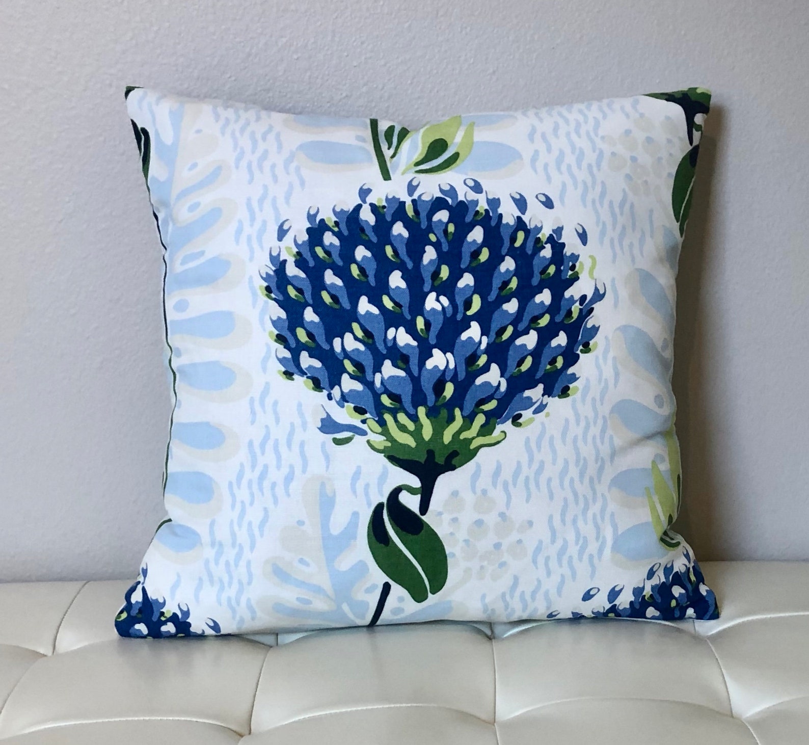 Thibaut Tiverton in Blue and Green Designer Pillow Cover With Etsy