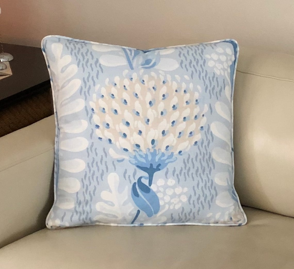 Thibaut Tiverton in Spa Blue Designer Pillow Cover With or Etsy