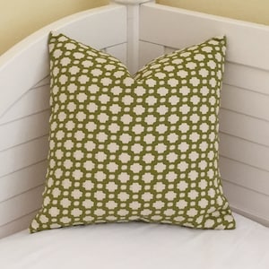 Schumacher Betwixt in Grass Designer Pillow Cover - Both Sides - Square, Euro and Lumbar Sizes