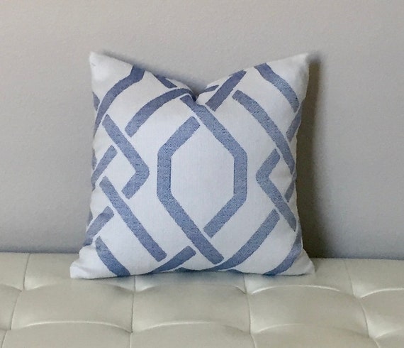 Outdoor Thibaut Seagate In Marine Blue Indoor Outdoor Pillow Etsy