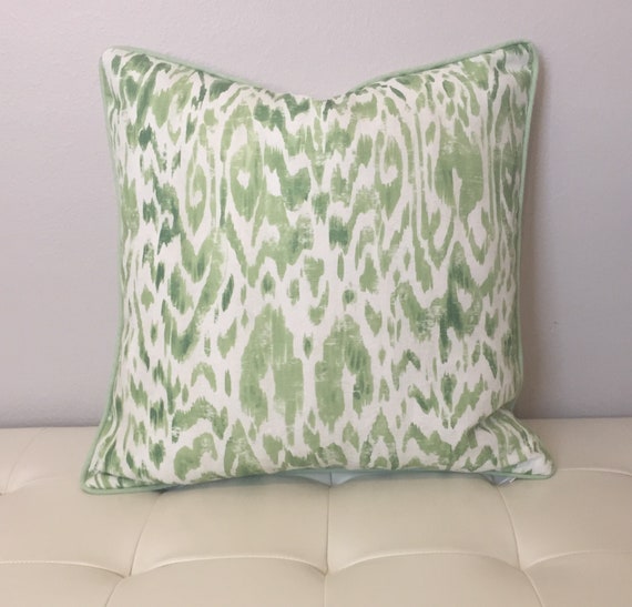 Thibaut Carlotta In Green Designer Pillow Cover Double Sided Etsy
